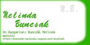 melinda buncsak business card