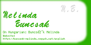 melinda buncsak business card